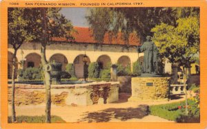 San Fernando Mission Building California 1955 Postcard 