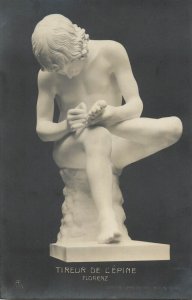 Fine art sculpture postcard tireur de l'epine Florence
