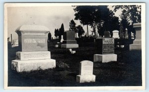 RPPC SHENANDOAH, IA Iowa ~ CEMETARY HEADSTONES  ~ c1910s Page County Postcard