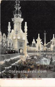 Luna Park, Watching the Circus Coney Island, New York, NY, USA Amusement Park...