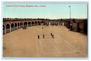 c1910s Interior of Fort Henry Kingston Ontario Canada Antique Postcard 