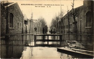 CPA BOULOGNE-BILLANCOURT Inondations 1910 - Rue de Saint-Cloud (1322863)