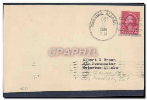 Letter USA Return Flight Beering Nome Alaska 18 October 1930