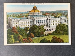 Library Of Congress Washington DC Litho Postcard H2193081016