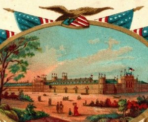 1876 World's Fair Robert Shoemaker & Co. Aberdeen Scotch Oatmeal Patriotic P168