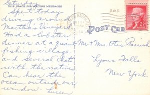 Vintage Postcard 1953 Emily Post Residence Flower Garden Edgartown Massachusetts