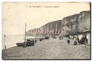 Old Postcard St Valery upstream Cliffs