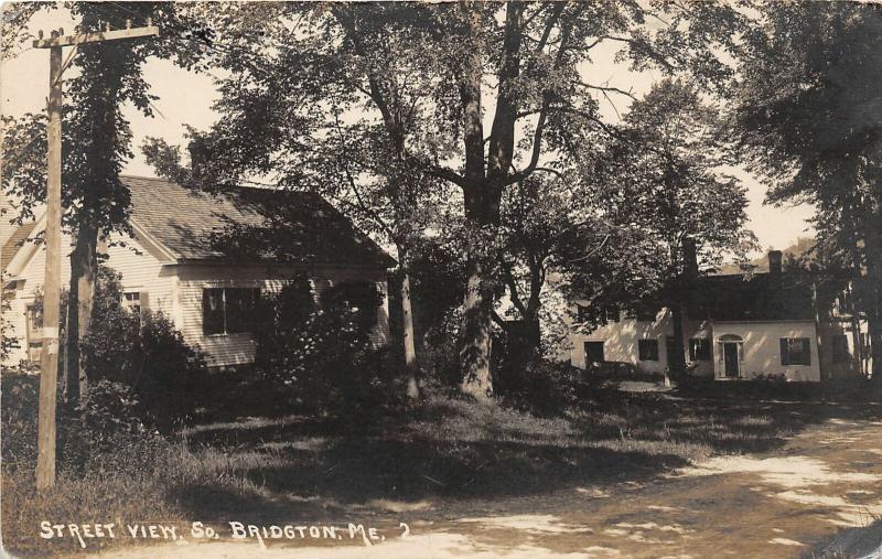 F21/ South Bridgeton Maine RPPC Postcard c1910 Street View Homes