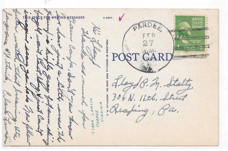 Virginia Poet Laureate Blue Shine Ruby Alitzer Roberts Mountains Vntg Postcard