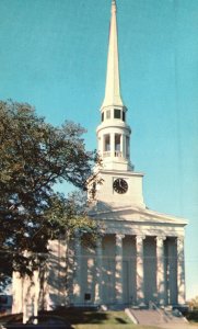 Vintage Postcard 1957 Beautiful Congregational Church Ellsworth Maine ME