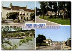 Postcard Modern Pontthierry (Seine et Marne) Hotel de Ville Saint Assisi Moul...