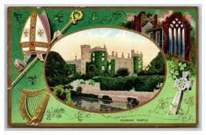 Multi View Kilkenny Castle Ireland St. Patricks Day Embossed DB Postcard J18