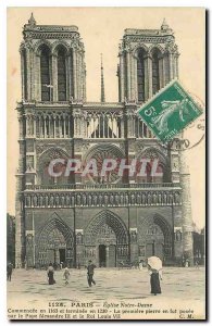 Old Postcard Paris Eglise Notre Dame