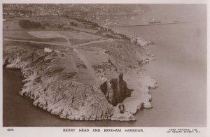 Air Aerial View Berry Head Brixham Harbour RP Devon Postcard