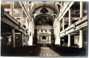 RPPC Interior, St. Louis Cathedral, New Orleans LA Vintage Postcard U28