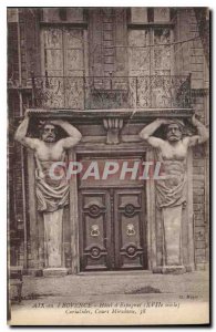 Old Postcard Arles in Provence Hotel Espagnet XVII century Caryatids Cours Mi...