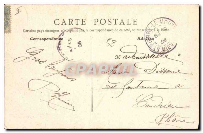 Postcard Old Saint Pierre le Moutier Chateau Beaumont