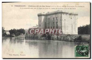 Old Postcard Tarascon castle said of King Rene side of the Rhone whose constr...