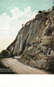 Vintage Postcard The Quarry East Rock Horse Cart New Haven Connecticut C.T.