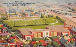 Aerial View Lebanon Senior High School and Athletic Field Lebanon, Pennsylvan...