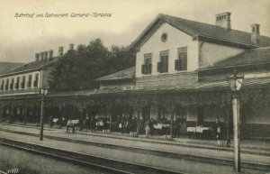 hungary, CAMERAL-MORAVICE, Railway Station and Restaurant (1915) Postcard