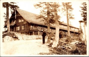 Real Photo PC Grouse Mountain Chalet in North Vancouver B.C. Canada Lodge Hotel