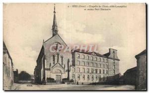 Old Postcard SEES (Orne) - Chapel of Immaculate Conception and I anecien Peti...