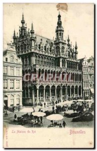 Old Postcard Brussels The king's house Marche