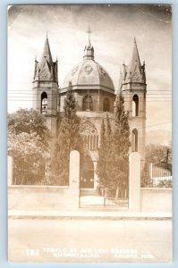 Monterrey NL Mexico Postcard Templo De San Luis Gonzaga c1940's RPPC Photo