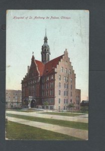 Ca 1909 Post Card Chicago IL Hospital Of St Anthony de Padua