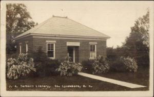 South Lyndeboro NH JA Tarbell Library c1920 Real Photo Postcard