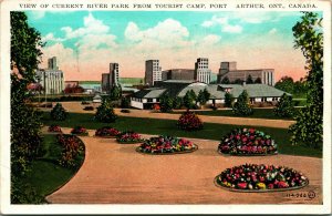 Current River Park From Tourist Park Port Arthur Ontario Canada Postcard 1929