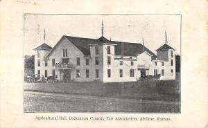 Abilene Kansas Dickinson Fair Agricultural Hall Antique Postcard K106034 