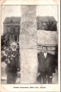 Postcard Granite Monument in Baker City, Oregon
