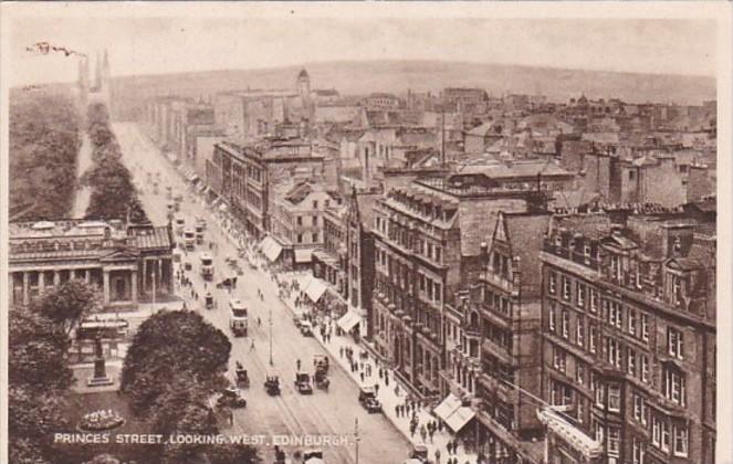 Scotland Edinburgh Princes Street Looking West