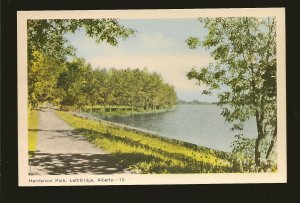 Canada Henderson Park Lethbridge Alberta Linen Postcard Unposted