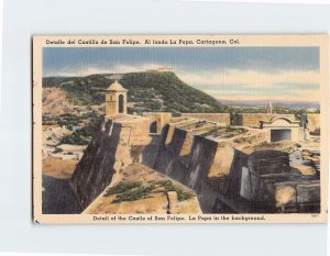 Postcard Detail of the Castle of San Felipe Cartagena Colombia