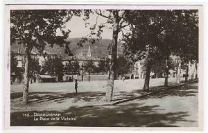 La Place de la Victoire Draguignan France RPPC real photo postcard