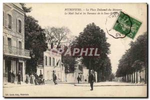 Pithiviers Postcard Old Place Duhamel du Monceau Mail south and the offices o...