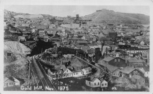 J81/ Gold Hill Nevada RPPC Postcard c1940-50s View from 1875   229