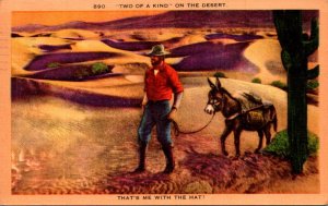 Donkey Two Of A Kind On The Desert That's Me With The Hat 1948