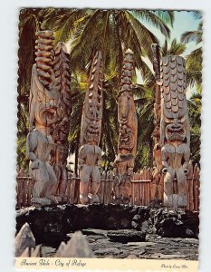 Postcard Ancient Idols, City of Refuge, Hōnaunau, Hawaii