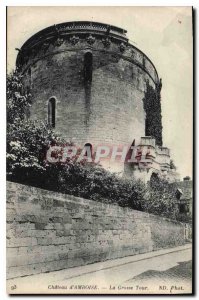 Old Postcard Chateau d'Amboise the Big Tower