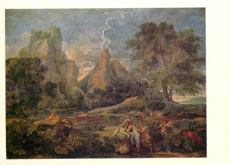 Russia Nicolas Poussin landscape with polyphemus mountains Postcard