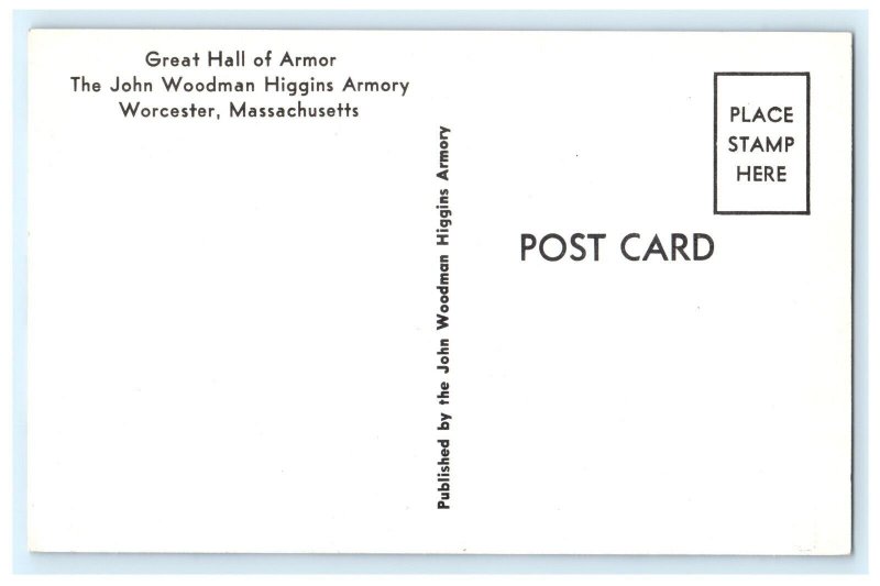 Higgins Armory Worcester MA Massachusetts Postcard (EY19)