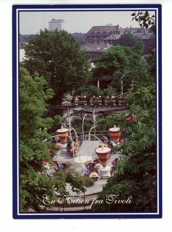 Denmark - Copenhagen. Tivoli Gardens, Switchback View  (continental size)