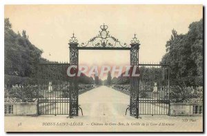 Postcard Old Boissy-Saint-Léger Chateau de Gros Bois Grid of the Court of Honor