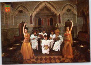 postcard Dancers and quintet at Koutbua Palace, Morocco