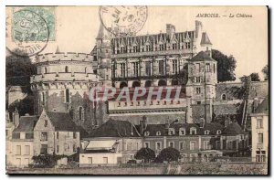 Postcard Old Amboise Chateau
