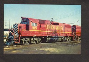 NJ Lehigh Valley Railroad Train Locomotive # 319 Newark New Jersey Yard Postcard
